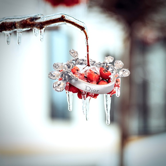 Dior Vintage By Galliano Y2K Crystal Charm Embellished Logo ID Gambler Bracelet - Picture 11 of 17